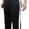 Smitty Officials Supply Pants & Shorts Tapered Fit Smitty 4-Way Stretch Black Football Pant W/ White Stripe (Poly Spandex) FBS184